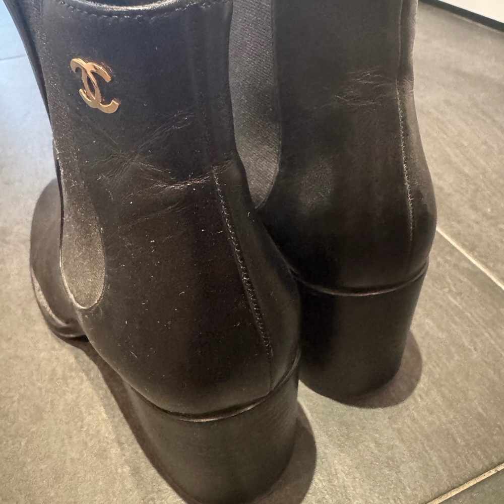 Chanel Women's Black Leather Ankle Boots - Picture 6 of 6